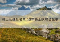 骑士队球员名单 13年骑士队球员名单