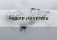 拜伦斯科特 拜伦斯科特数据