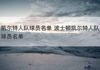 凯尔特人队球员名单 波士顿凯尔特人队球员名单