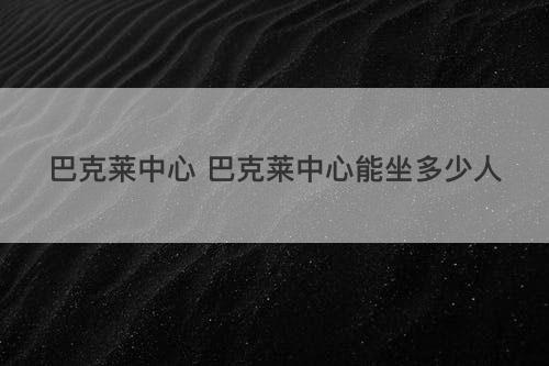 巴克莱中心 巴克莱中心能坐多少人