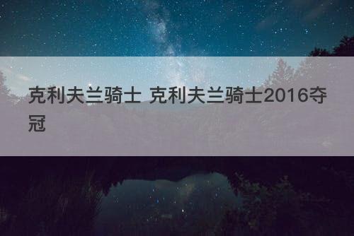 克利夫兰骑士 克利夫兰骑士2016夺冠