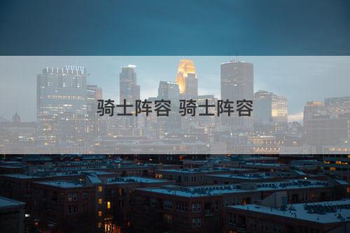 骑士阵容 骑士阵容