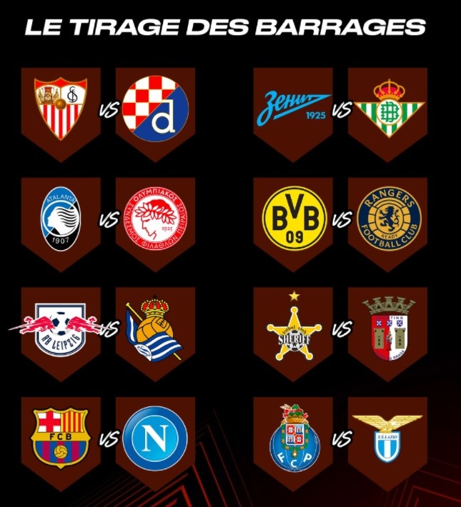 欧联抽签_19赛季欧联杯附加赛抽签结果出炉